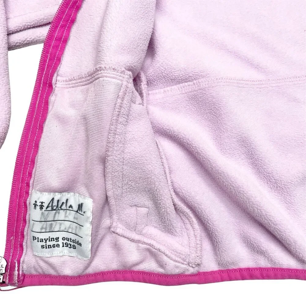 Columbia fleece cozy Jacket girls pink Coat Full Zip Pockets Kids sz XXS 4/5 - Picture 3 of 6
